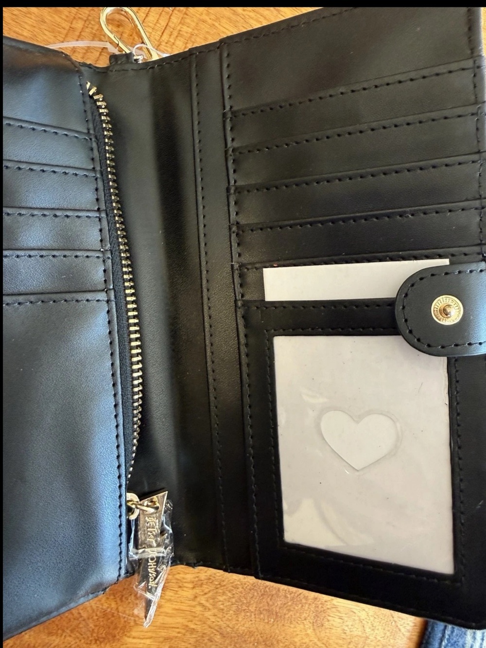 Rare Betsey Johnson Book of love Spells Wristlet Large Wallet Black Gothic NWT - Picture 10 of 16